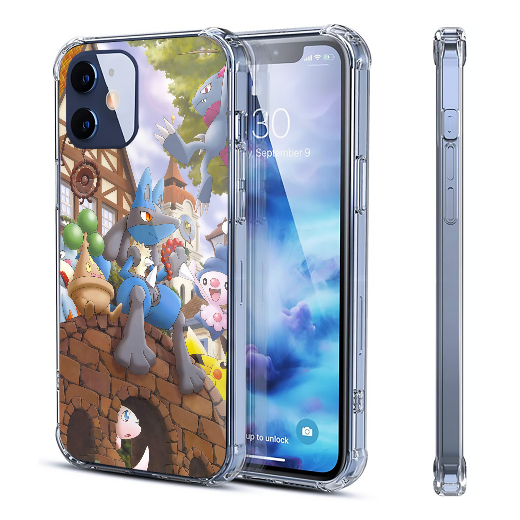 （画像用） ポケットモンスター Pokémon 【iPhone 12シリーズ対応】透明スマホケース（クリアソフトケース）